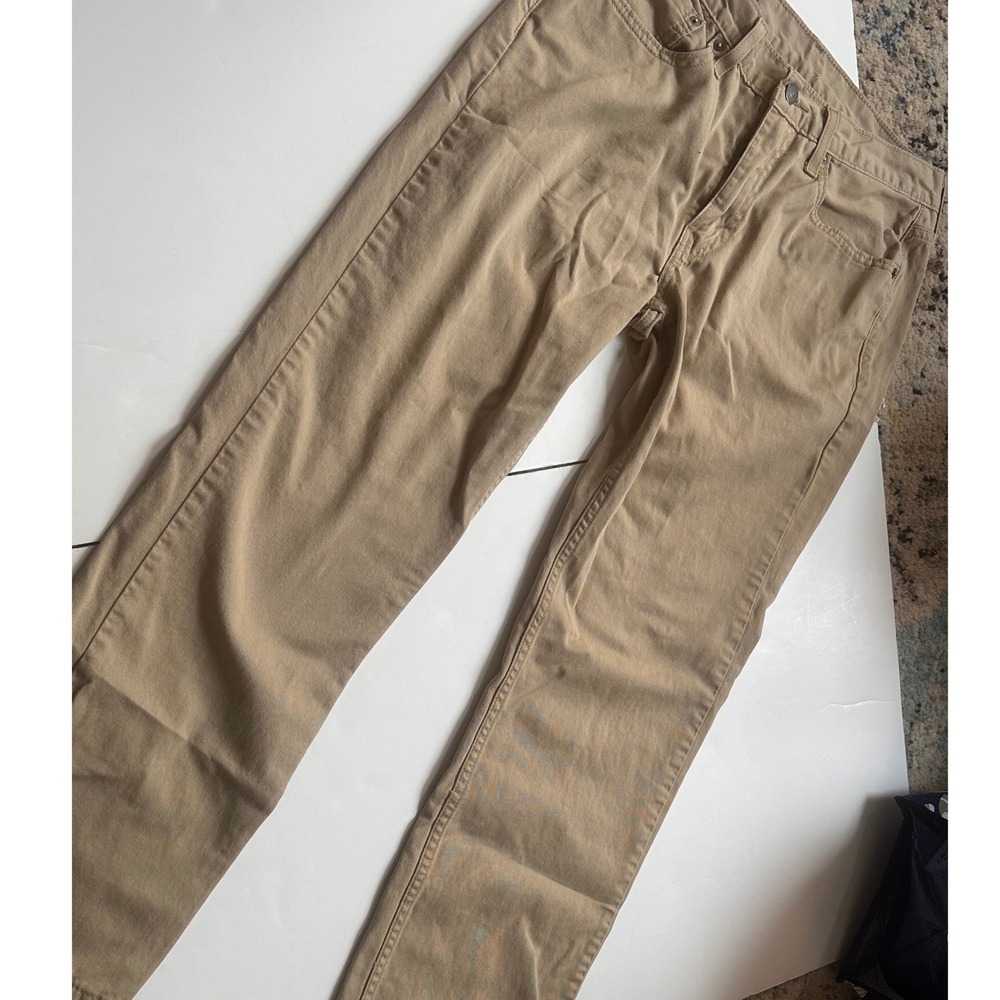 Levis 514 Straight Fit Khaki Tan Cotton‎ Pants Mens 32x30 WaterLess S110728